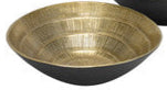 BLK/GOLD METAL BOWL