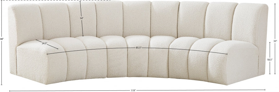 TUFTED CURVED BOUCLE SOFA