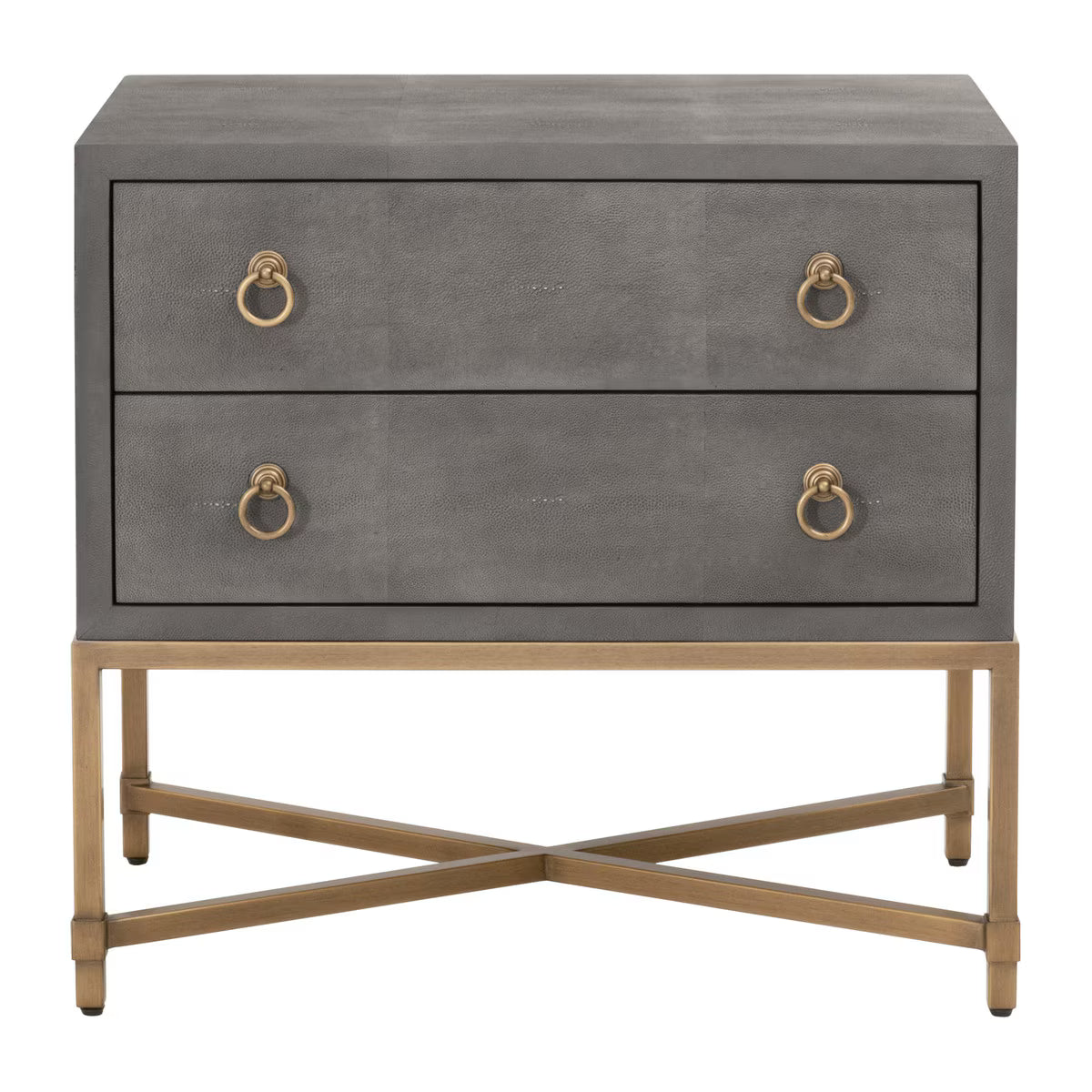 STRAND SHAGREEN 2-DRAWER NIGHSTAND