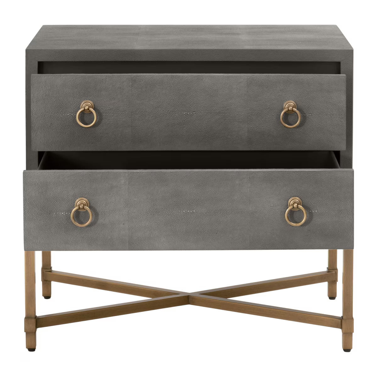 STRAND SHAGREEN 2-DRAWER NIGHSTAND