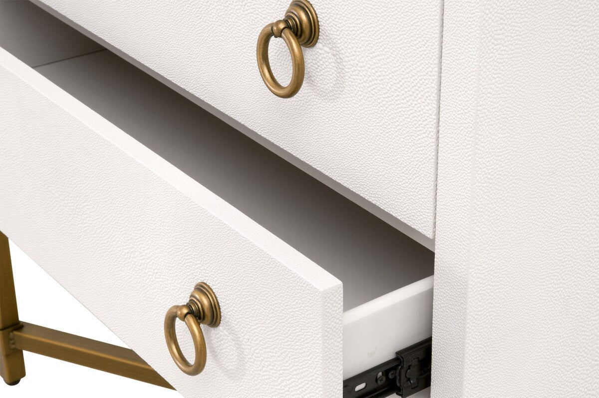 STRAND SHAGREEN 2-DRAWER NIGHSTAND