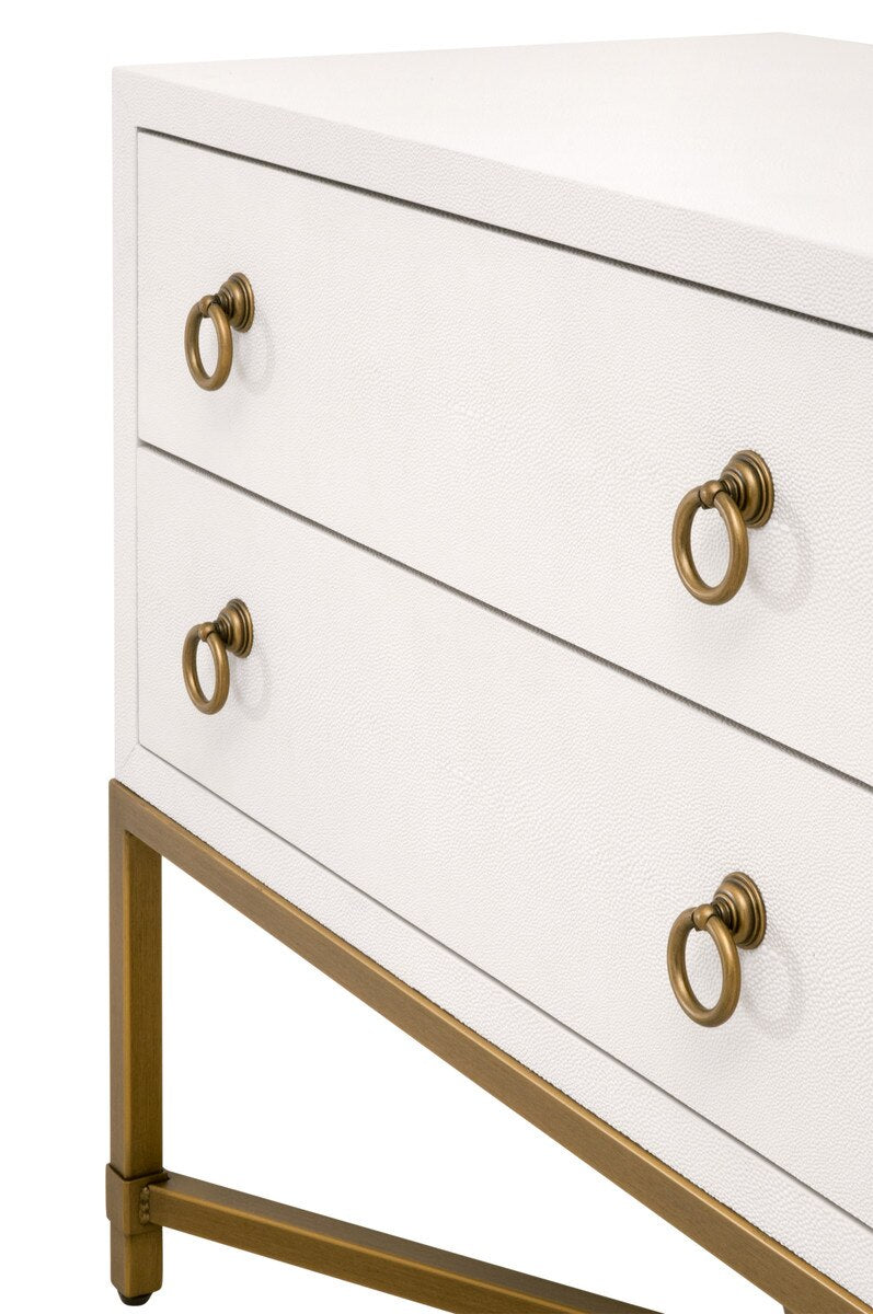 STRAND SHAGREEN 2-DRAWER NIGHSTAND