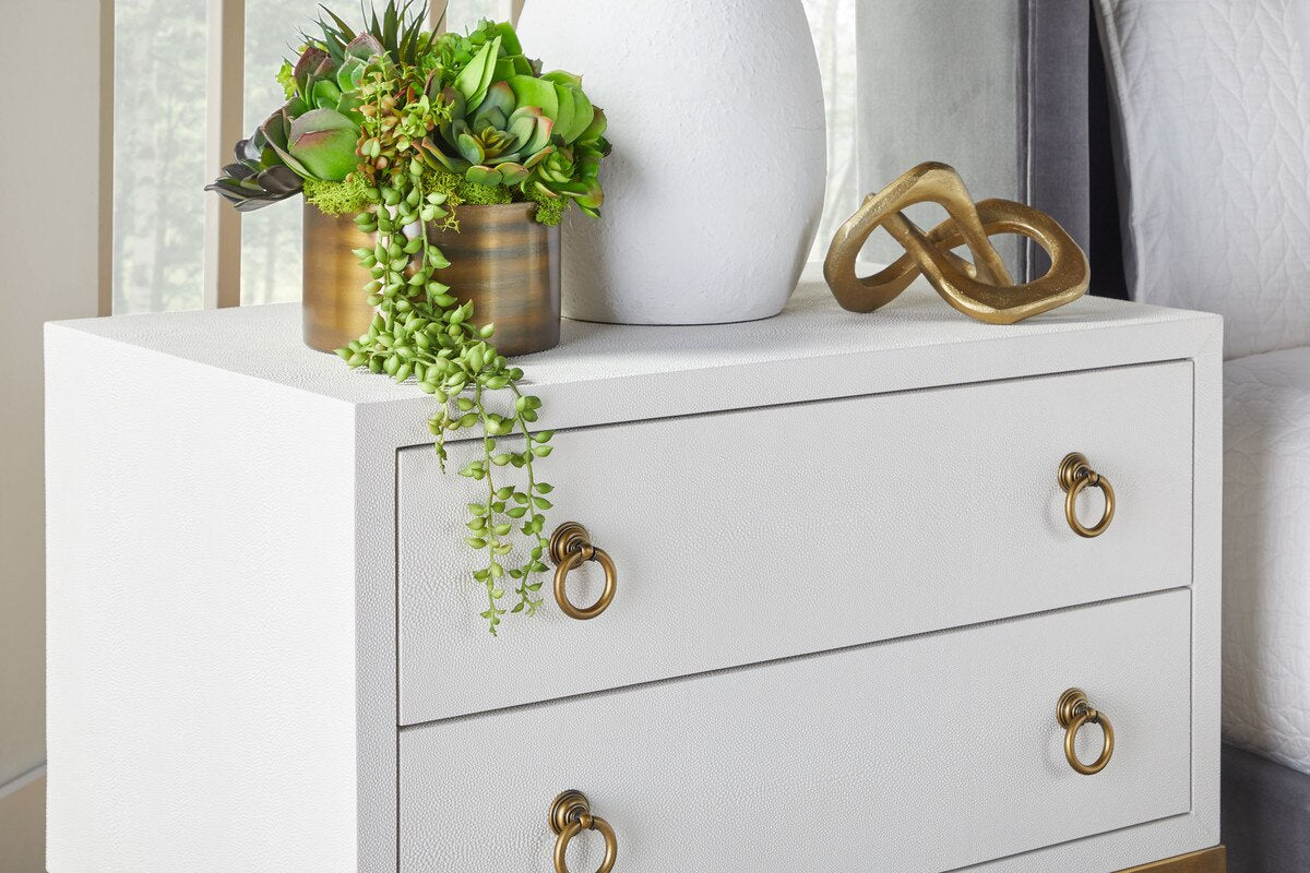 STRAND SHAGREEN 2-DRAWER NIGHSTAND