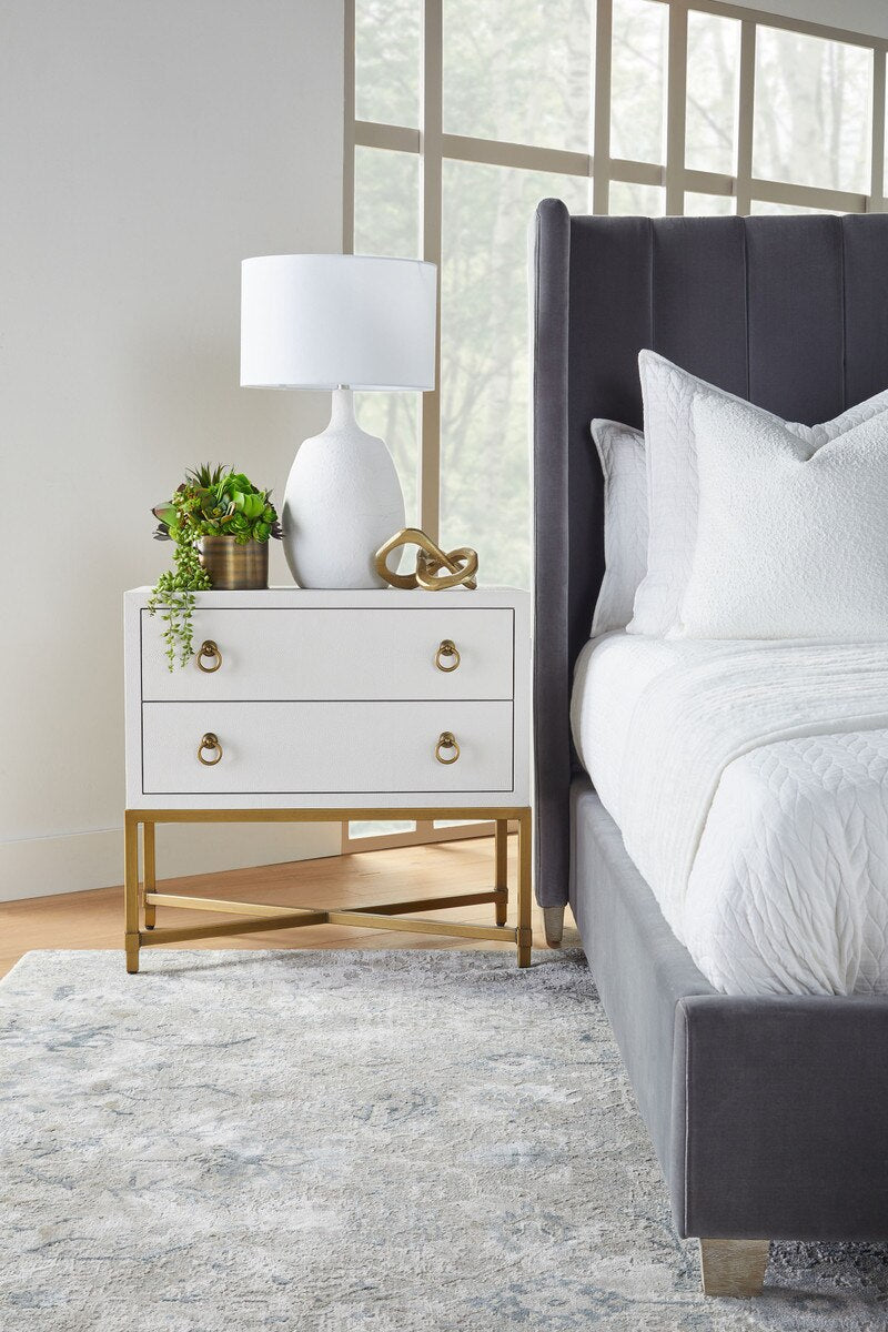 STRAND SHAGREEN 2-DRAWER NIGHSTAND