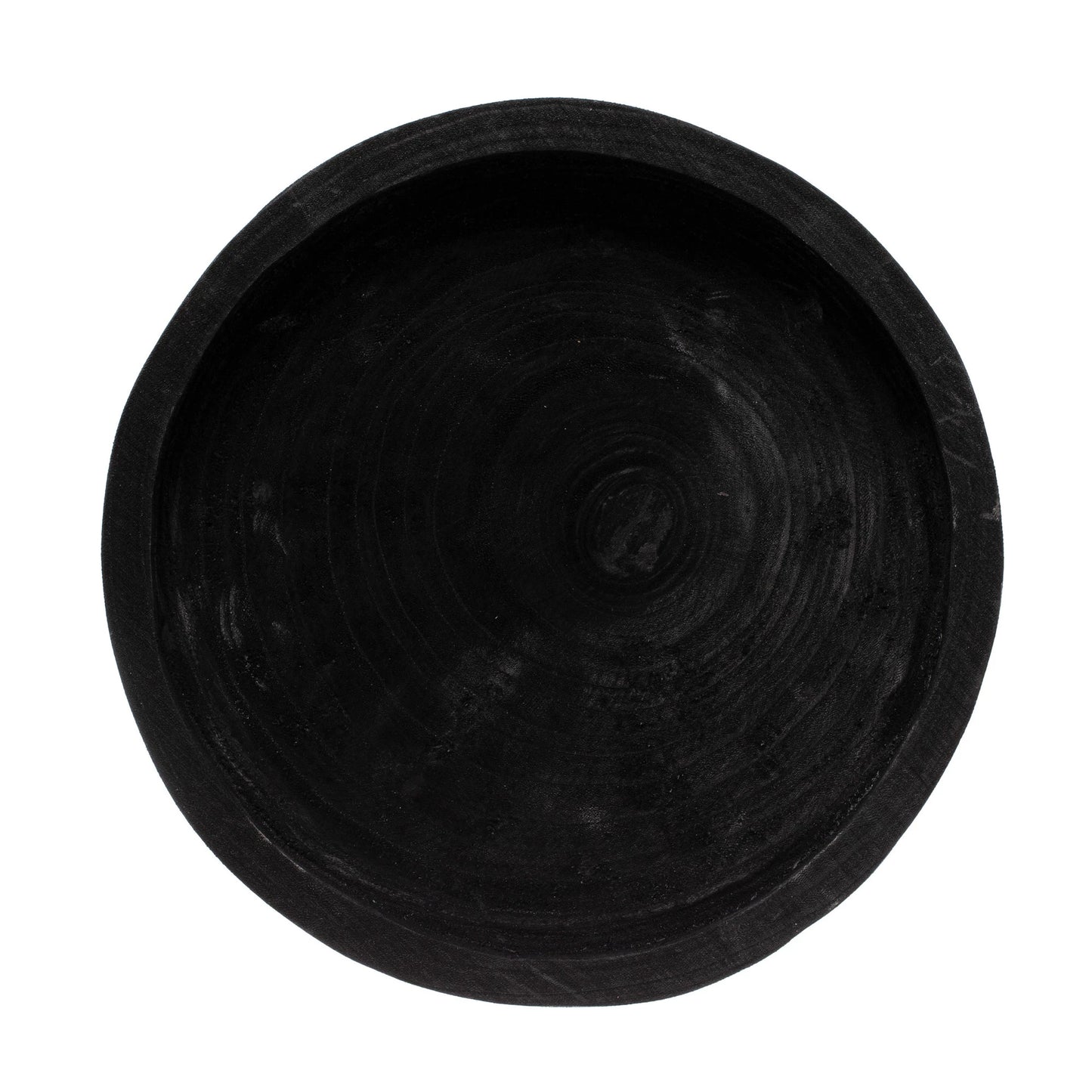 Paulownia Wood Footed Tray, Black