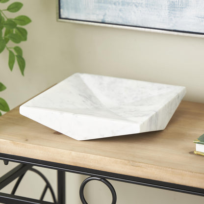 WHITE MARBLE SQUARE TRAY