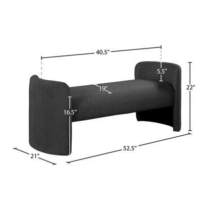 BOUCLE ARMED BENCH