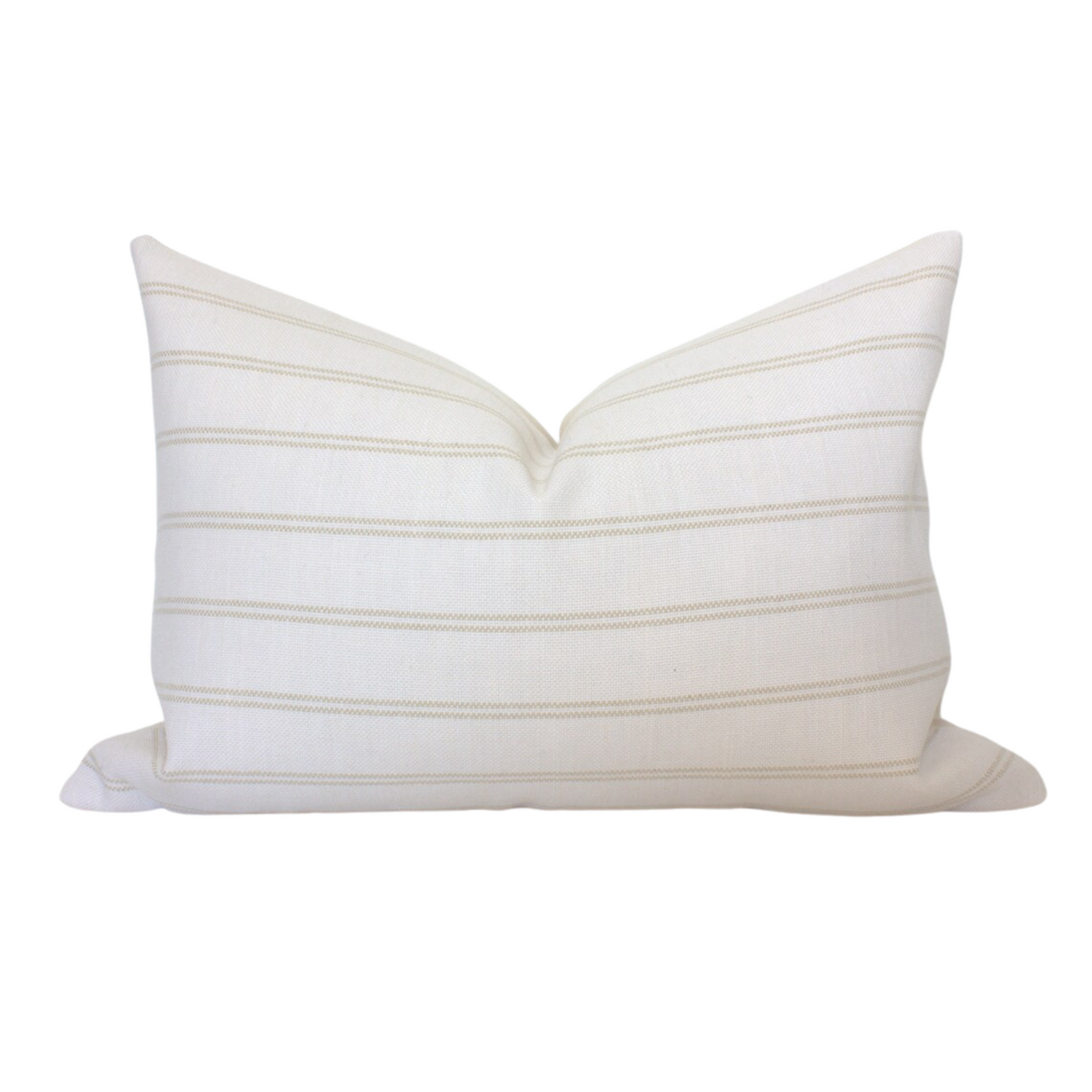 Neutral Striped Lumbar Pillow