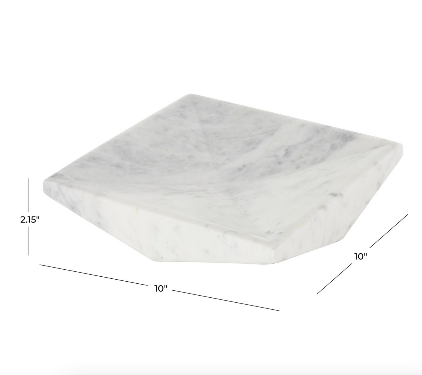 WHITE MARBLE SQUARE TRAY