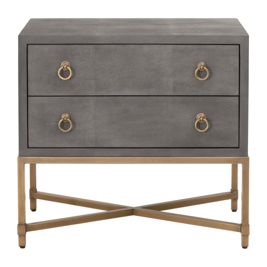 STRAND SHAGREEN 2-DRAWER NIGHSTAND