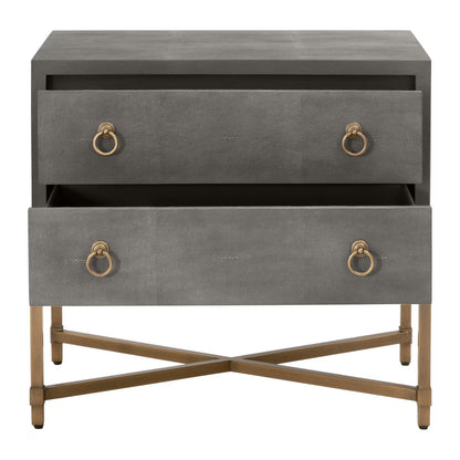 STRAND SHAGREEN 2-DRAWER NIGHSTAND