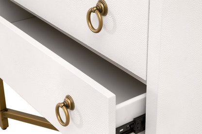 STRAND SHAGREEN 2-DRAWER NIGHSTAND